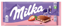 Box - Milka Strawberry Bar 100g x 22 Units - SugarMarket.ca