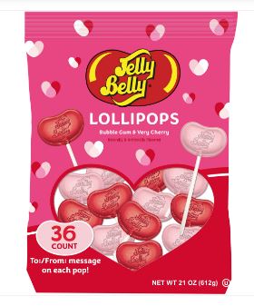 Box - Valentine - A&B JELLY BELLY 36PK Lollipops SUB Bag - 21oz (595g) x 4 Bags - SugarMarket.ca