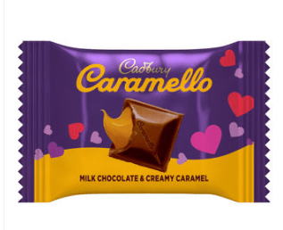Box - Valentine - CADBURY CARAMELLO Milk Chocolate And Creamy Caramel Chocolate Laydown Bag - 7.5 oz (212g) x 1 Bag - SugarMarket.ca