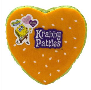 Box - Valentine - Krabby Patties SpongeBob Squarepants Gummy Heart Box - 3.17oz X 6 Units - SugarMarket.ca