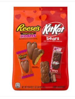 Box - Valentine - REESES amd KIT KAT Seasonal Shapes Assortment Sub Bag - 19.64 oz (557g) x 1 Bag - SugarMarket.ca