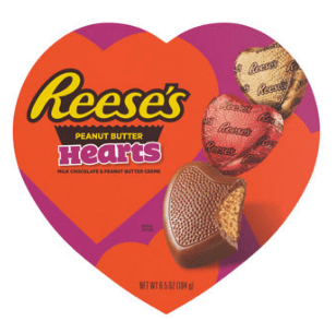 Box - Valentine - Reeses Peanut Butter Hearts Box - 6.5oz (184g) x 6 Units - SugarMarket.ca