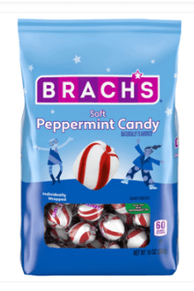 Box - XMAS - Brach's Holiday Soft Peppermint Mints SUB Bag - 10 oz x 4 Units - SugarMarket.ca