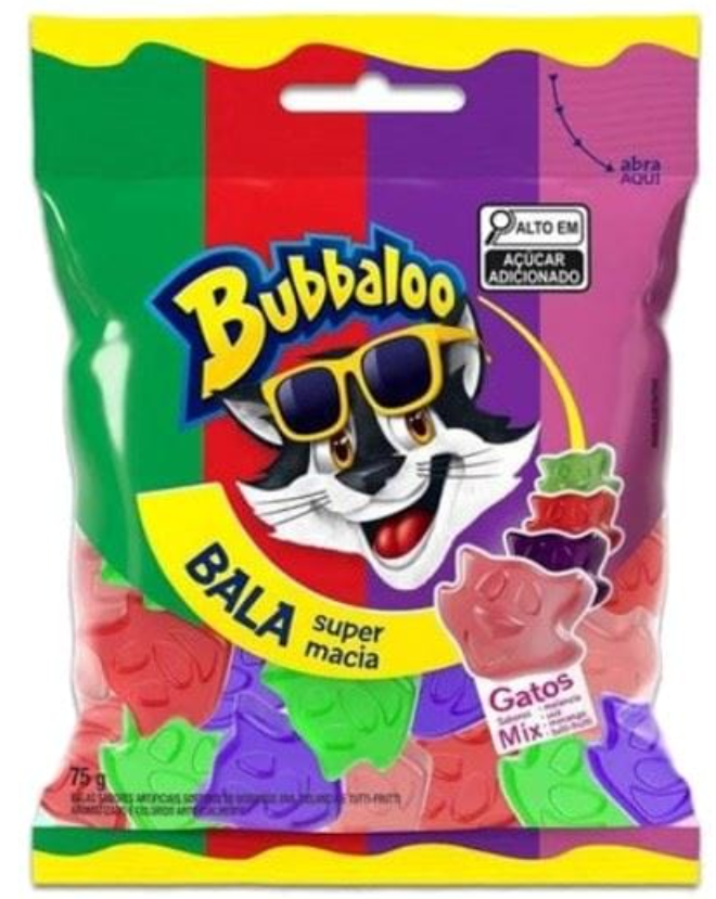 (S7-01) Bubbaloo Bala Super Marcia - Mixed Fruit Peg Bag 75g x 14 Units
