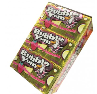 Bubble Yum Super Pack Sour Strawberry Lemonade x 12 units