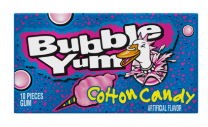 (S1-06) MEXICO- Gum - Bubble Yum Big Pack (10pcs) Cotton Candy -  2.82oz x 12 units