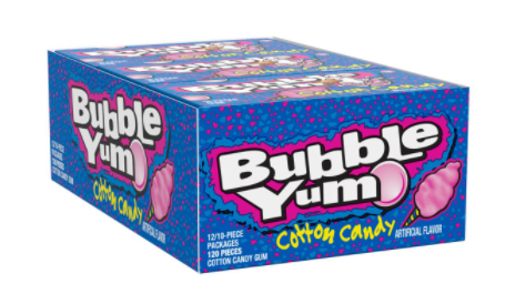 (S1-06) MEXICO- Gum - Bubble Yum Big Pack (10pcs) Cotton Candy -  2.82oz x 12 units
