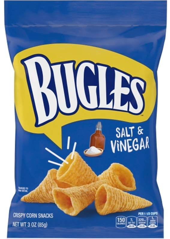 (S6-04)  Single - US - Chips - Bugles - Salt And Vinegar 3oz (85g) x 1 unit