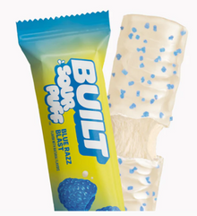 (S4-01) Built - Sour Puffs Protein Bar - Blue Razz Blast 1.45oz (41g) x 12 Units