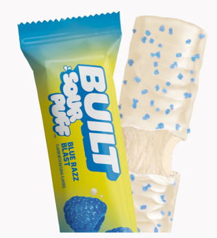 (S4-01) Built - Sour Puffs Protein Bar - Blue Razz Blast 1.45oz (41g) x 12 Units
