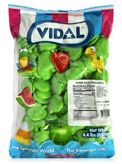 (S3-02) SPAIN - Bulk- Vidal - Green Apples - Sour 4.4lb (2Kg) x 1 Bag