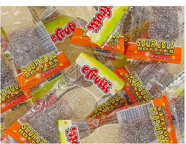 (S1-04) Bulk - efrutti Gummi Individual Wrap - Sour Cola Bottles 2LB (0.91kg) x 1 Bag