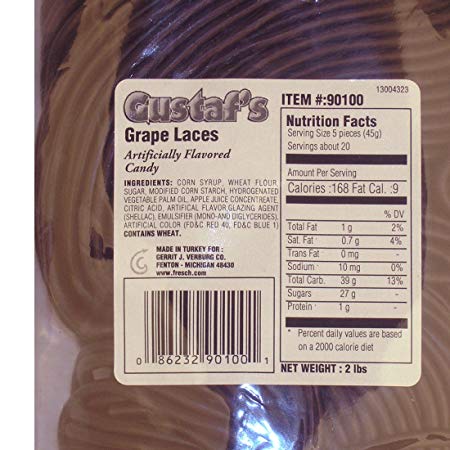 (S3-03) Turkey - Bulk - Laces Gustaf Grape x 2 LB