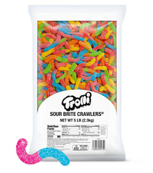 (S2-06) US - Bulk - Trolli Sour Brite Crawlers Gummy Worms 5LB (2.3KG) x 1 Bag