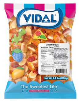 (S3-03) Bulk - Vidal Gummi Bugs 2.2lbs (1KG) X 1 Bag