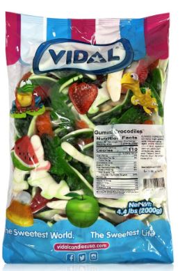 (S3-03)SPAIN - Bulk - Vidal Gummy Crocodiles 4.4lb