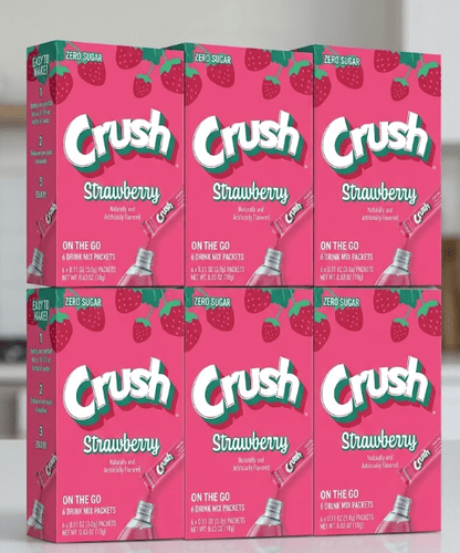Bundle x 6 Units - Drink Mix - On the Go - Strawberry Crush Sugar Free (6 pockets) - SugarMarket.ca