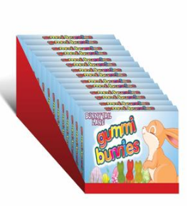 Easter - Theater Box Bunnytail Lane - Gummi Bunnies 3.1oz (88g) x 12 Units