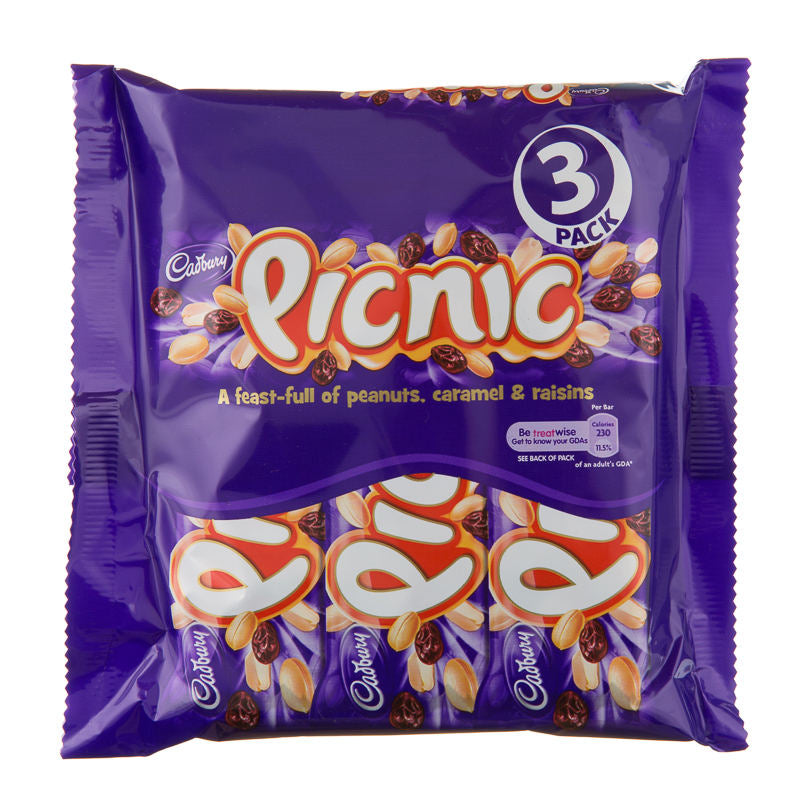 UK Cadbury Picnic 3 Pack x 20