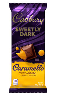 (S2-01) CADBURY CARAMELLO Sweetly Dark XL Bar 4oz (113g) x 14 Units