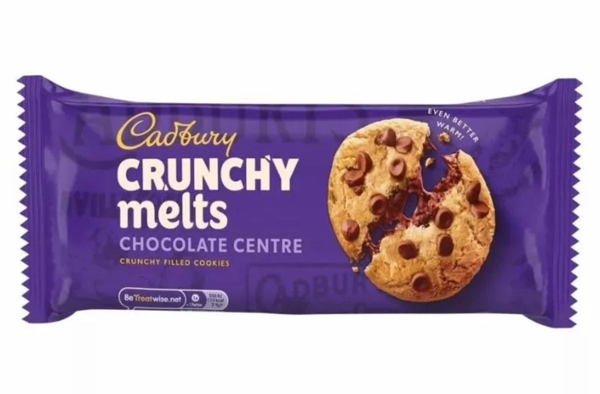 (S4-02) IRELAND - Cadbury Chocolate Crunchy Melts Biscuits 156g x 12 Units