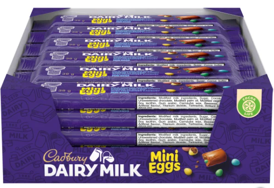 (S8-03) Easter - Cadbury Dairy Milk Mini Eggs 38g x 24 Units
