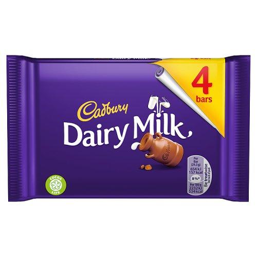 UK Cadbury Dairy Milk 4 pk x 14 bags