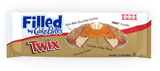 (S2-03) US - CAKEBITES FILLED COOKIES - Twix Filled Cookies 2.12oz (60g) X 1 UNIT - SugarMarket.ca