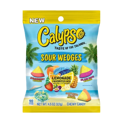 (S7-03) Calypso - Sour Wedges - Lemonade Favorites Peg Bag 4.5oz (127g) x 12 Units
