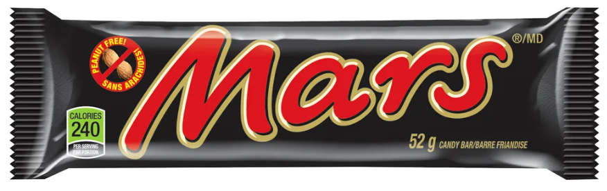 (S9-06) Canadian MARS CARAMEL CHOCOLATE BAR 52g x 48 Units