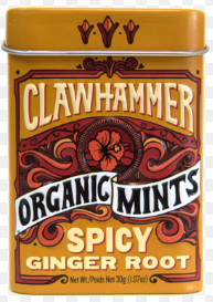 (S2-04) Canada - Big Sky - Candy TIN Clawhammer Mints - Spicy Ginger Root  x 12 units