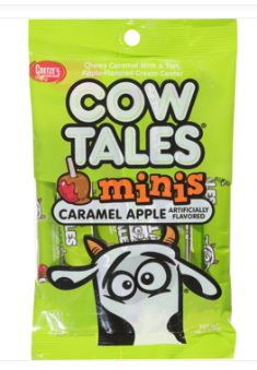 (S6-03) Cow Tales Minis - Caramel Apple  Peg Bag 4oz (113g) x 9 Units