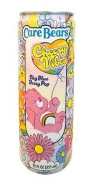 (S5-09) BEVERAGE - BOSTON AMERICA - Fizzy Pop- Carebears Cheery Vibe Berry POP drink 355ml x 12 units (Buyer is responsible if drinks may leak during shipping)
