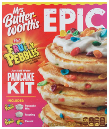 (S1-02)  US - SINGLE - Mrs BUTTERWORTH Epic - Fruity Pebbles - Pancake Kit 26.27oz (744g) x 1 unit