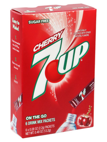 (S5-01) Us - Drink Mix - CASE - On the Go Drink Mix - 7-Up Cherry (6 pockets) x 12 Boxes