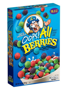 Cereal - Cap'n Crunch - Oops All Berries ( 10.3oz 293g) x 1 Box (Boxes with minor damage due to shipping)