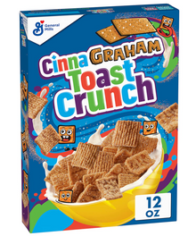 Cereal - CinnaGraham Toast Crunch 12 oz (340g) x 1 unit (Boxes with minor damage due to shipping)
