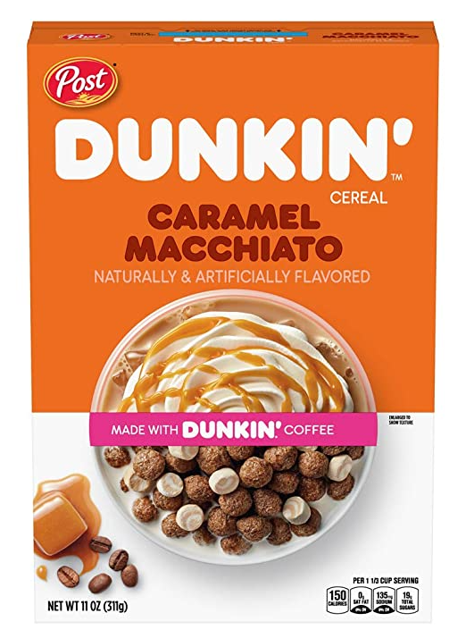 Cereal - Dunkin' Caramel Macchiato 11 oz x 1 unit (Boxes with minor damage due to shipping)