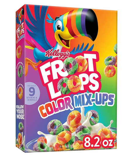 (S6-05) Cereal - Froot Loops Color Mix-Ups 8.2oz (232g) x 1 Unit (Boxes with minor damage due to shipping)