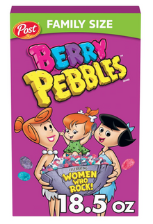 (S6-05) Cereal - Fruity Pebbles - Berry Pebbles - Family Size 18.5oz (524g) x 1 Box (Boxes with minor damage due to shipping)
