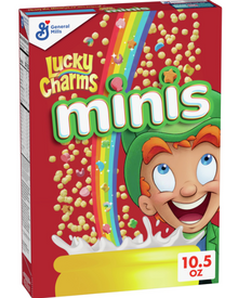 Cereal - Lucky Charms - Minis 10.5oz x 1 unit (Cereal Boxes with minor damage due to shipping)