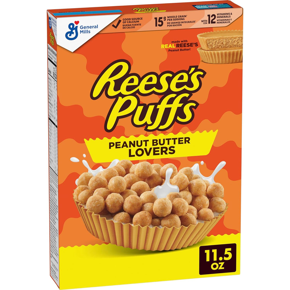 (S6-05) Cereal - REESE PUFFS PEANUT BUTTER LOVERS 11.50oz (326g) x 1 unit