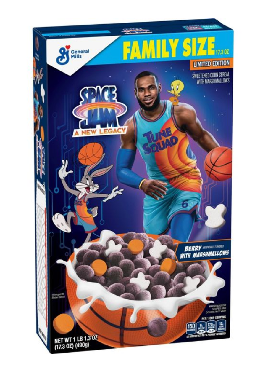 Cereal - Space Jam - Family Size ( 17.3oz 490g) x 1 Box (Boxes with minor damage due to shipping)