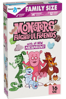 (S6-05) Cereal - Monsters' Frighrful Friends - Family Size 16oz (453g) x 1 unit (Boxes with minor damage due to shipping)