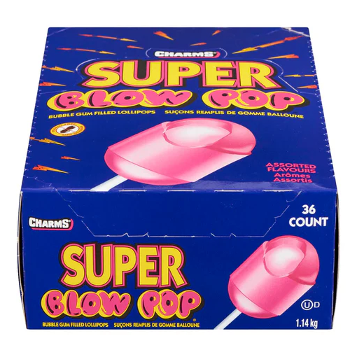 (S1-01) Charms Super Blow Pop Assorted 36 units