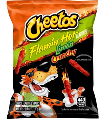 (S7-01) Cheetos - Crunchy Flamin Hot - Limon 2.75oz (77.9g) x 16 Units