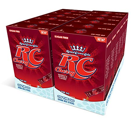 (S5-06) Drink Mix - CASE - On the Go - RC Cherry Cola Sugar Free (6 pockets) x 12 Boxes