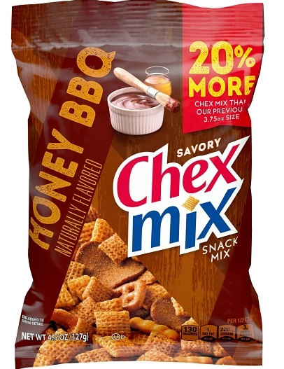 (S6-04) US - CASE - CHIPS - Chex Mix - Honey BBQ 4.5oz (127g) x 8 units (chips bags may deflated during shipping) (Best Before Dec 18,2025)