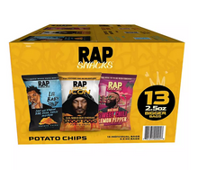 Chips - CASE - Rap Snacks Variety Pack - GOLD (Rick Ross, Lil Baby, Snoop Dogg) 2.5oz (70g) x 13 units