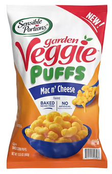 (S1-02) SINGLE - CHIPS - SENSIBLE PORTIONS Garden Veggie Mac n' Cheese Puffs, 13.5 oz. (382G) X 1 UNIT